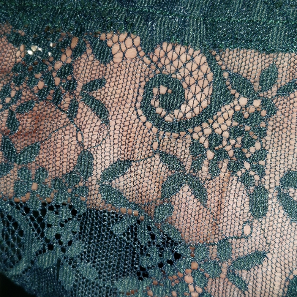 🌺HP! 💝$8 or 4/$20! AnnTaylor LOFT Petite Teal Tank w/ Lace on Shoulders XXS 💝 - Picture 4 of 5